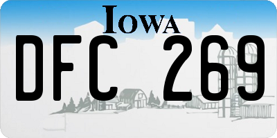 IA license plate DFC269
