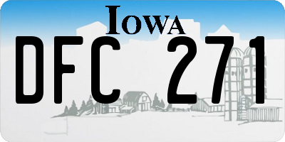 IA license plate DFC271