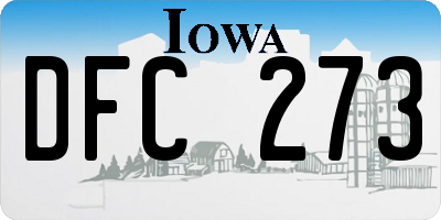 IA license plate DFC273
