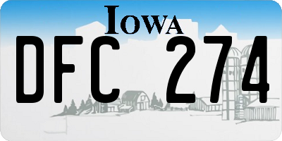 IA license plate DFC274