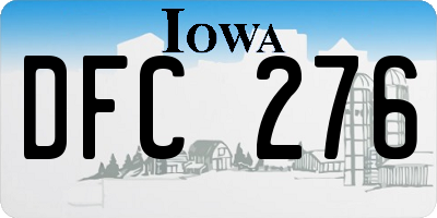 IA license plate DFC276