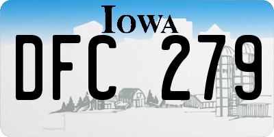 IA license plate DFC279