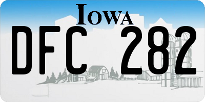 IA license plate DFC282