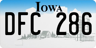 IA license plate DFC286