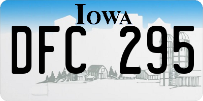 IA license plate DFC295