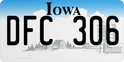 IA license plate DFC306