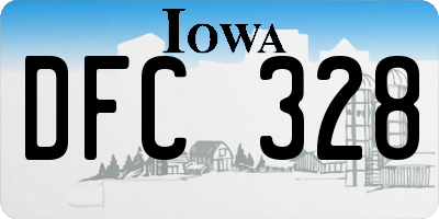 IA license plate DFC328