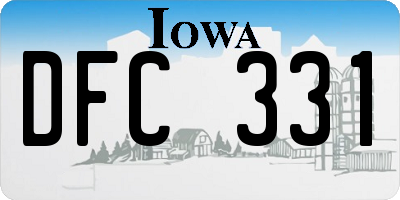 IA license plate DFC331