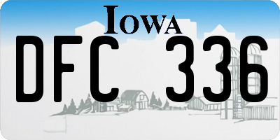 IA license plate DFC336
