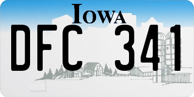 IA license plate DFC341