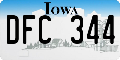 IA license plate DFC344