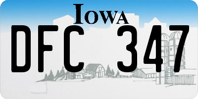 IA license plate DFC347