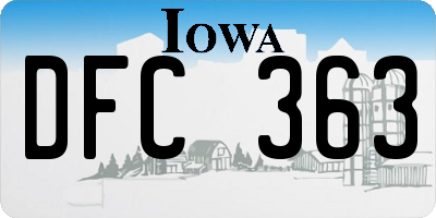 IA license plate DFC363