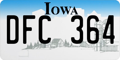 IA license plate DFC364