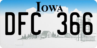 IA license plate DFC366
