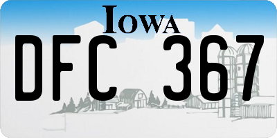 IA license plate DFC367