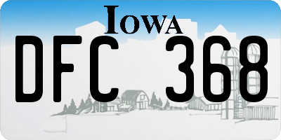 IA license plate DFC368