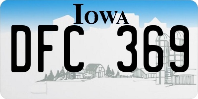 IA license plate DFC369