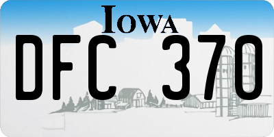 IA license plate DFC370