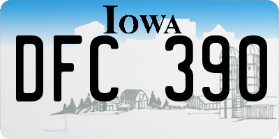 IA license plate DFC390