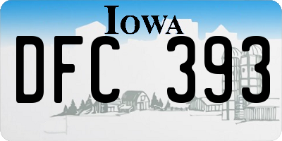 IA license plate DFC393