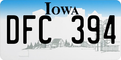 IA license plate DFC394