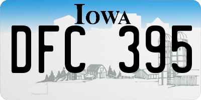 IA license plate DFC395