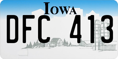 IA license plate DFC413