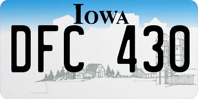 IA license plate DFC430