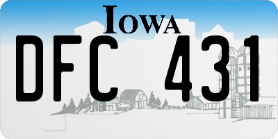 IA license plate DFC431