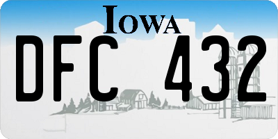 IA license plate DFC432