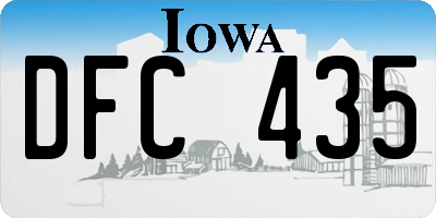 IA license plate DFC435