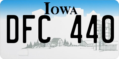 IA license plate DFC440