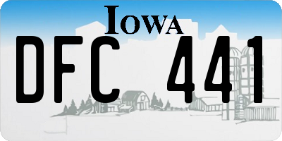 IA license plate DFC441