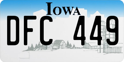 IA license plate DFC449