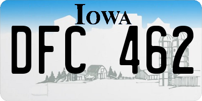 IA license plate DFC462