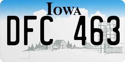 IA license plate DFC463