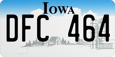 IA license plate DFC464