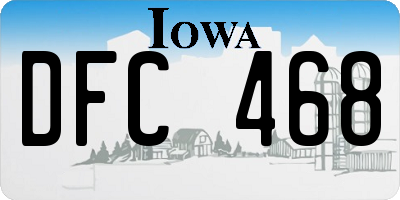 IA license plate DFC468