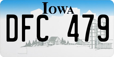 IA license plate DFC479