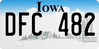IA license plate DFC482