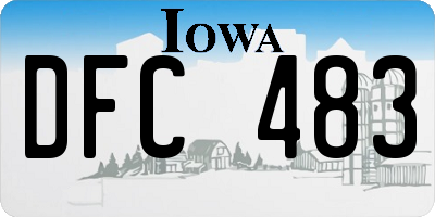 IA license plate DFC483