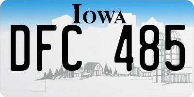 IA license plate DFC485