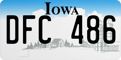 IA license plate DFC486