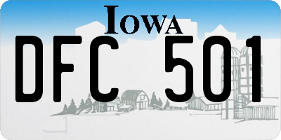 IA license plate DFC501