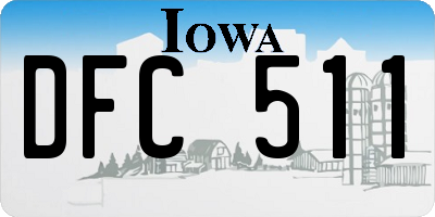 IA license plate DFC511