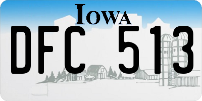 IA license plate DFC513
