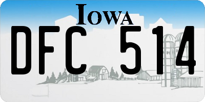 IA license plate DFC514
