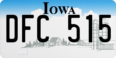 IA license plate DFC515