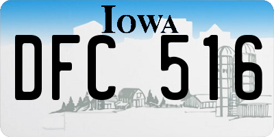 IA license plate DFC516